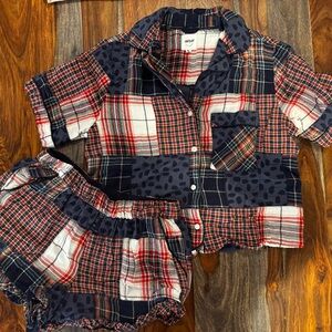 Aerie Plaid Pajama Set Size S